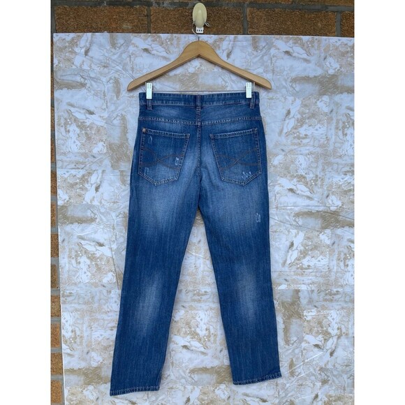 Brunello Cucinelli Low‑Slung Relaxed Jeans – Size 4, Medium Wash, Made in Italy - Picture 5 of 12